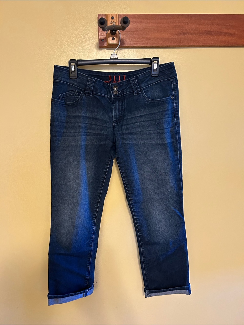Elle Dark Blue Cropped Women's Jeans